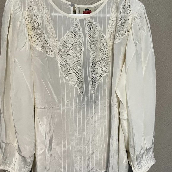 NWT Farm Rio Off White Lace Blouse - Picture 5 of 9